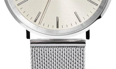 Daniel Wellington Classic Day Display Sterling Mesh Strap Watch, 40mm In Silver