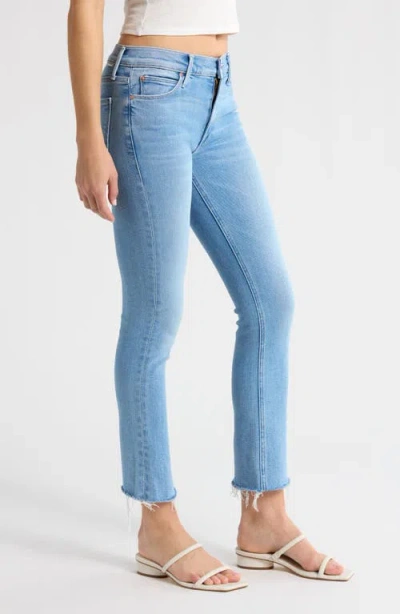 Mother The Mid Rise Dazzler Ankle Slim Jeans In In The Blink Of An Eye In Blessing In Disguise