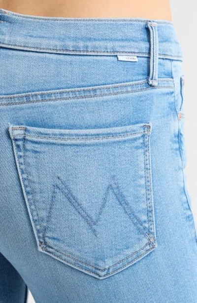 Mother The Mid Rise Dazzler Ankle Slim Jeans In In The Blink Of An Eye In Blessing In Disguise