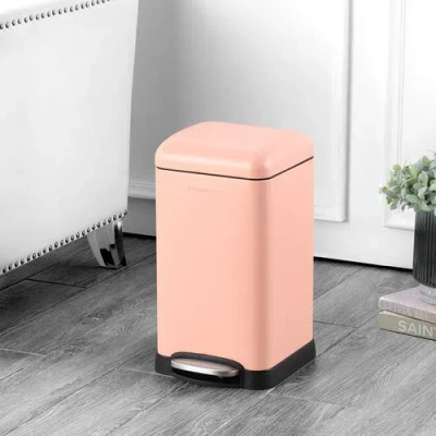 Happimess Betty Retro Mini 3.2-gallon Step-open Trash Can In Flamingo Pink