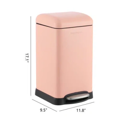 Happimess Betty Retro Mini 3.2-gallon Step-open Trash Can In Flamingo Pink