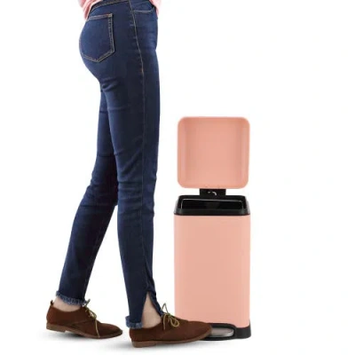 Happimess Betty Retro Mini 3.2-gallon Step-open Trash Can In Flamingo Pink
