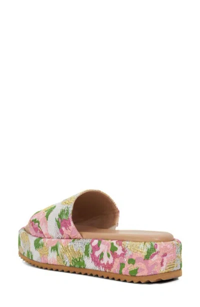 Dune London Lanie Platform Slide Sandal In Multi