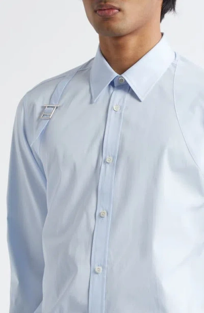 Alexander Mcqueen T-bar Harness Long-sleeved Shirt In Blue