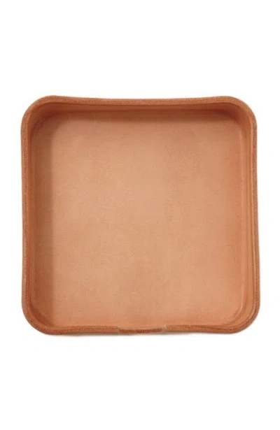 Graf & Lantz Graf Lantz Kobon Leather Square Tray In Natural