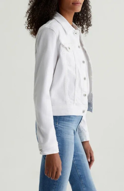 Ag Robyn Buttoned Denim Jacket In White
