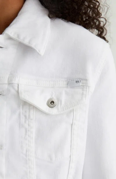 Ag Robyn Buttoned Denim Jacket In White