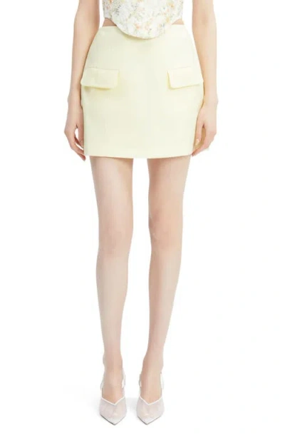 Bardot Delphi Linen Miniskirt In Canary Yellow