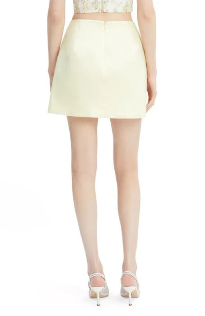 Bardot Delphi Linen Miniskirt In Canary Yellow