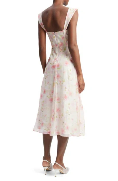 Bardot Esra Watercolour Flowers Bustier Dress In Pink