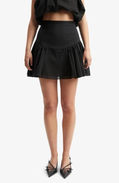 Bardot Amorette Cotton Mini Skirt In Black