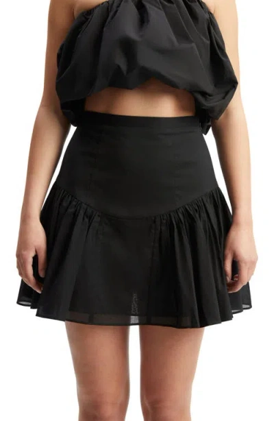 Bardot Amorette Cotton Mini Skirt In Black
