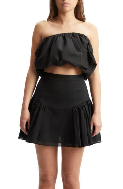 Bardot Amorette Cotton Mini Skirt In Black
