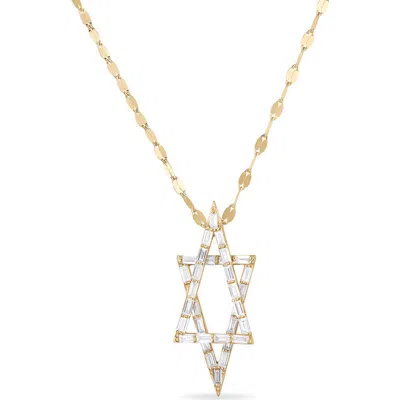 Lana Baguette Diamond Star Of David Necklace 14k In Gold