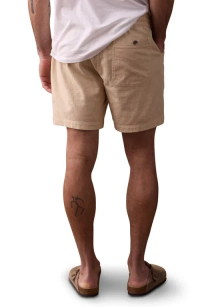 The Normal Brand Texstretch Summer Drawstring Stretch Cotton Shorts In Sand Dune