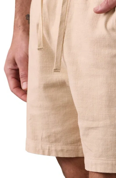 The Normal Brand Texstretch Summer Drawstring Stretch Cotton Shorts In Sand Dune