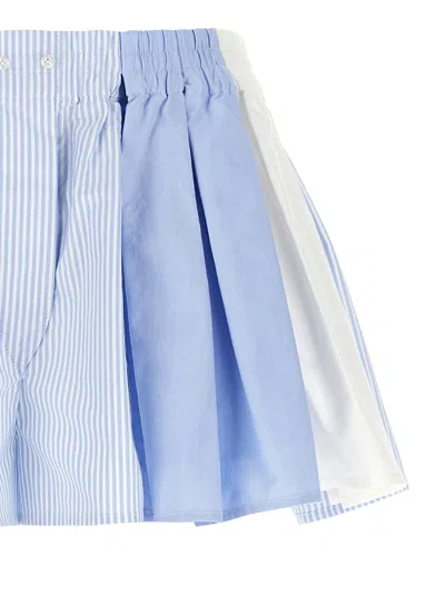 Alexander Wang Playful Striped And Solid Boxer-style Shorts