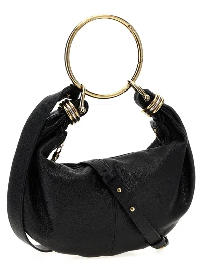 Chloé Chloè Hobo Bag Grained Leather Bag In Black