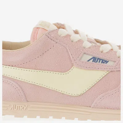 Autry 'windspin Low' Pink Sneaker With Logo On The Side And On The Heel In Multi