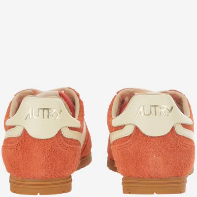 Autry Windspin Low Red Sneaker With Logo On The Side And On The Heel In Suede Man
