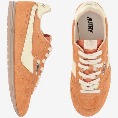 Autry Low Top Suede Sneakers With Contrast Sole