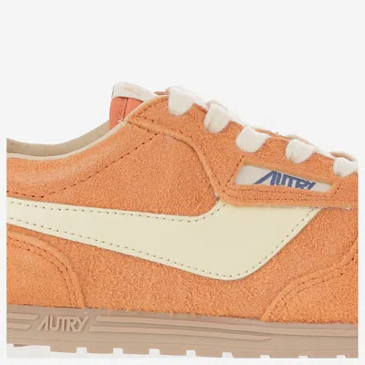 Autry Low Top Suede Sneakers With Contrast Sole