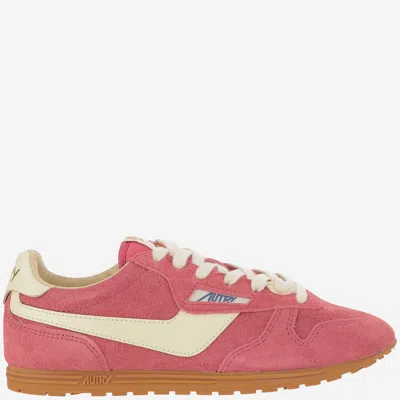 Autry 'windspin Low' Pink Sneaker With Logo On The Side And On The Heel