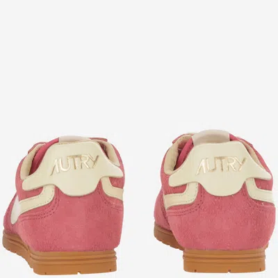 Autry 'windspin Low' Pink Sneaker With Logo On The Side And On The Heel