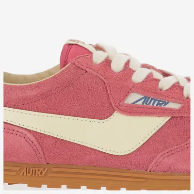 Autry 'windspin Low' Pink Sneaker With Logo On The Side And On The Heel