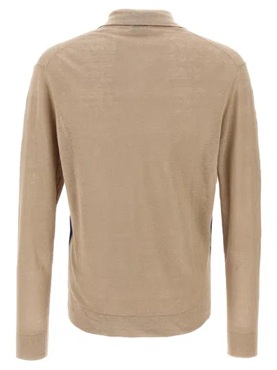 Ballantyne Beige Argyle Polo