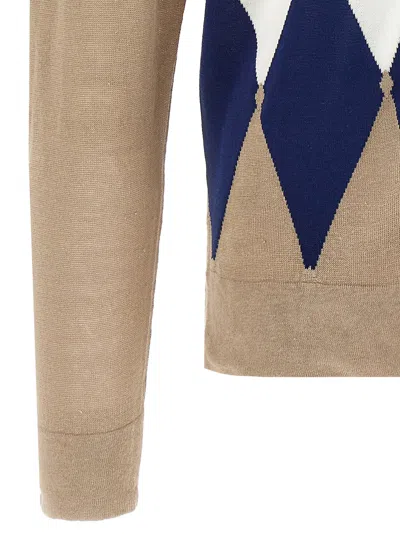 Ballantyne Beige Argyle Polo