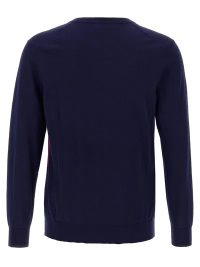 Ballantyne Blue Argyle Sweater