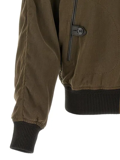 Tom Ford Ribbed Bomber Jacket With Button Accents