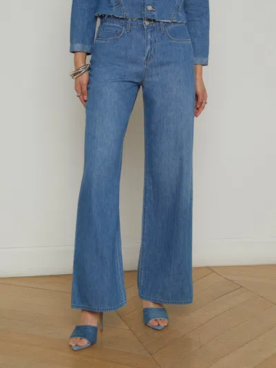 L Agence Alicent Wide-leg Jean In Stokes