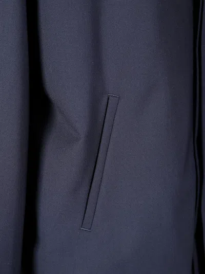 The Latest Oversized Button-front Shirt Jacket With Welt Pockets In Blue