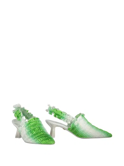 Amy Crookes 50mm Gradient-effect Pumps In Green