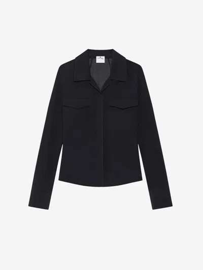 Shop Courrèges Cotton Pockets Shirt In Black
