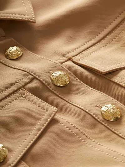 Veronica Beard Colvin Button Blouse In Brown