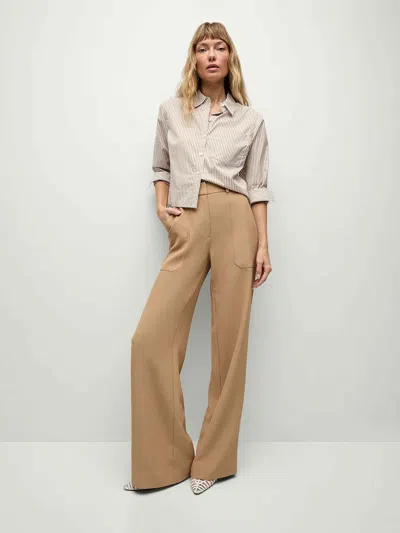 Veronica Beard Colvin Button Blouse In Brown