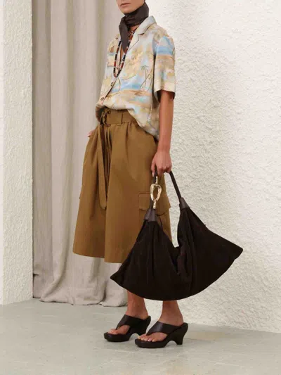 Zimmermann Beige And Light Blue Pattern Shirt In Multicolor