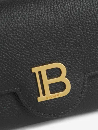 Balmain Black B-buzz Trifold Wallet In Black