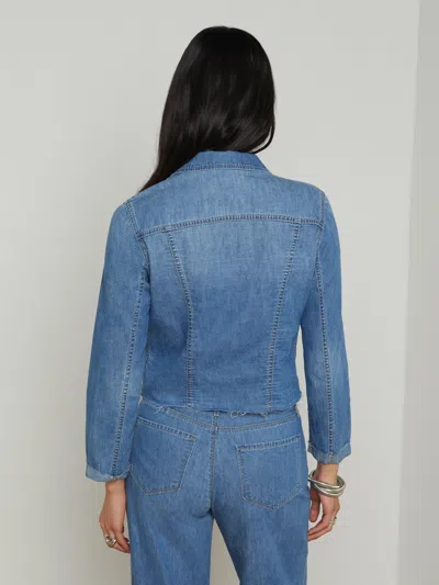 L Agence Janelle Denim Jacket In Blue