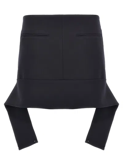 Courrèges Reversed Belt Satin Mini Skirt