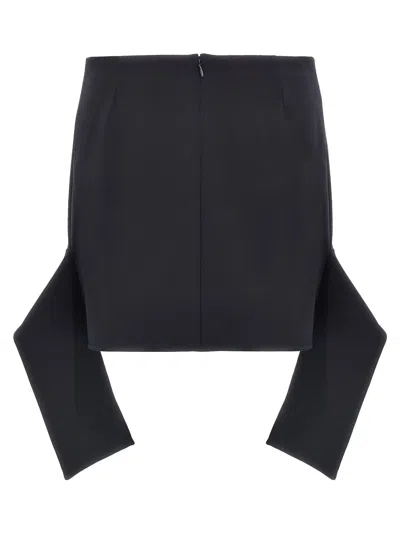 Courrèges Reversed Belt Satin Mini Skirt