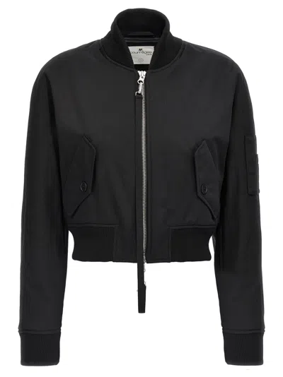 Courrèges Scuba Bomber Jacket Casual Jackets And Parka Black