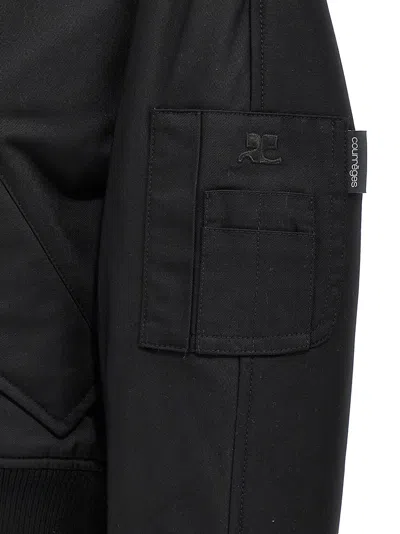 Courrèges Scuba Bomber Jacket Casual Jackets And Parka Black