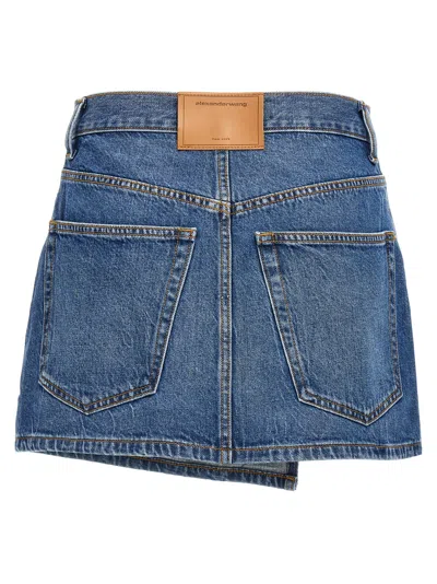 Alexander Wang Mini Skirt In Blue