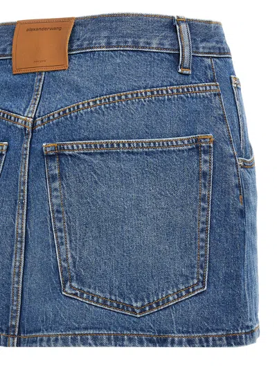 Alexander Wang Mini Skirt In Blue