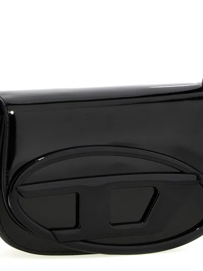 Diesel Iconic Structured Shoulder Bag In Mirrored Leather
