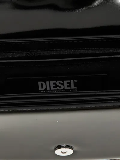 Diesel Iconic Structured Shoulder Bag In Mirrored Leather